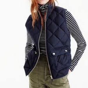 J. Crew Navy Quilted Vest